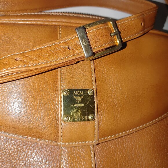 MCM  Crossbody Bag Patricia Cognac Leather Vintage Gold Hardware Parts Project - Picture 7 of 16